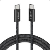 Anker Zolo 240w Usb Type C To Usb Type C Cable, Braided And Dirt Free Type C Fast Charging 1.5m Cable Black